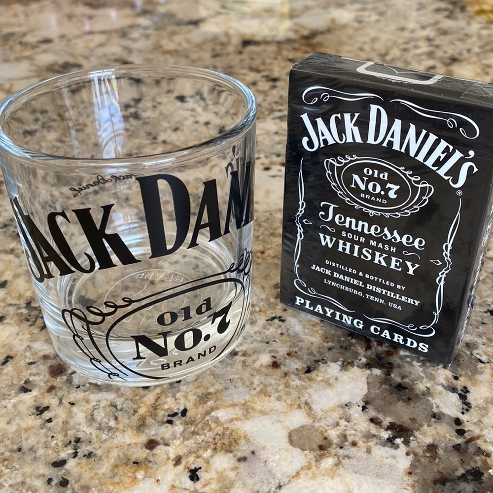 Jack Daniels gifting‎ set - JD rocks tumbler glass wear and set of playing cards